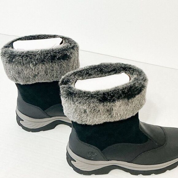 Timberland NWB Sz 9 Jet Black White Ledge Mid PrimaLoft Pull-On Snow Boots - Picture 6 of 15